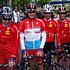 A Luxemburgish national junior women team at the Henninger Turm race 2006